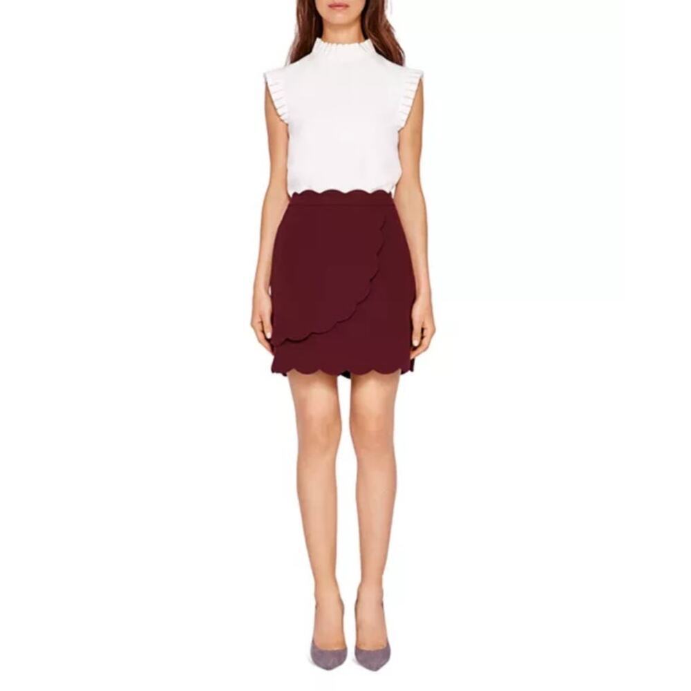 Ted Baker Nelliye Scalloped Mini Skirt Size 2